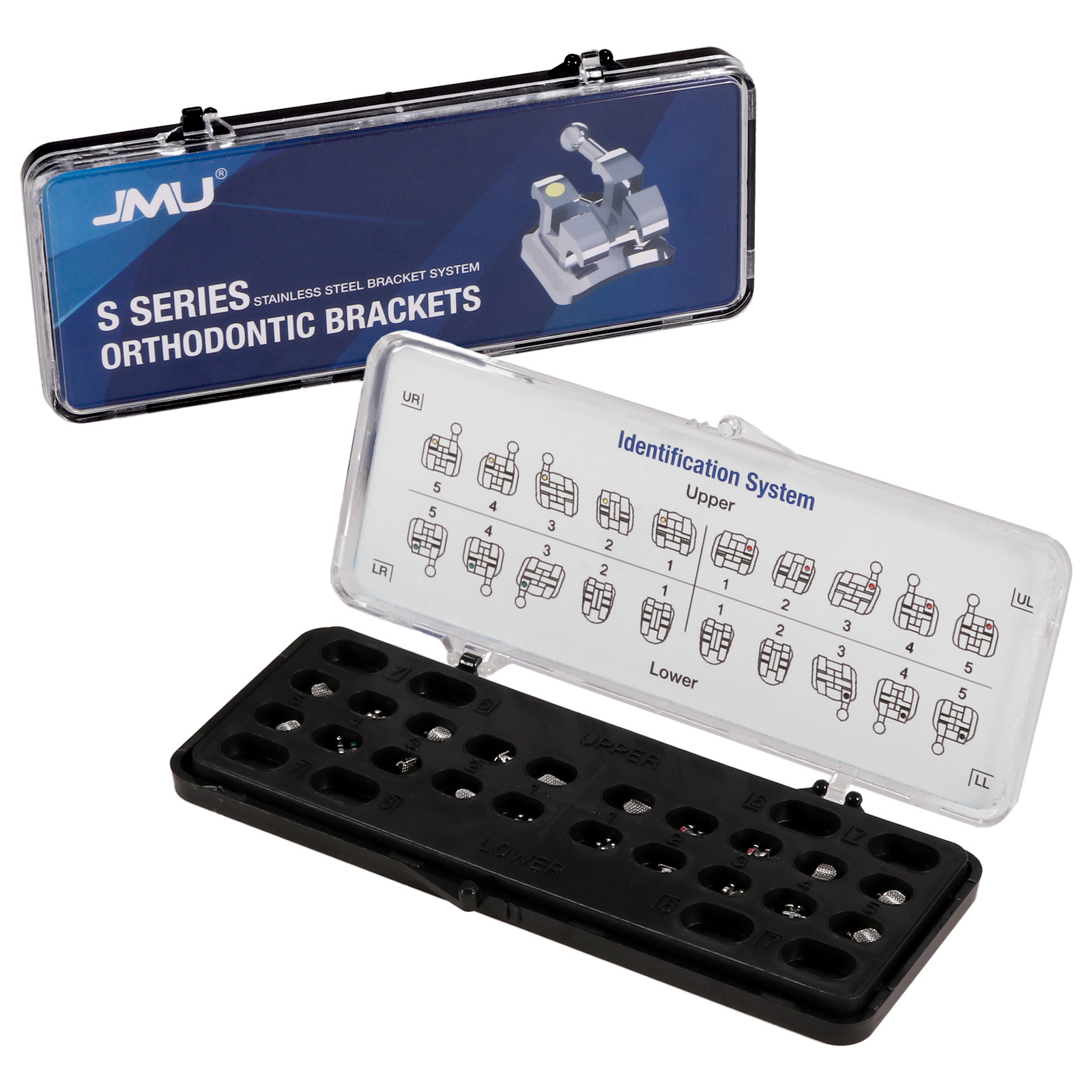 20/Set Ortho Metal Brackets Brace Mini & Standard Roth/MBT .022/.018 Hooks 3-4-5