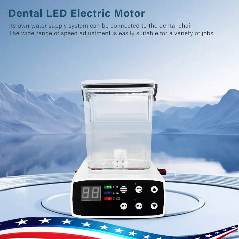 Dental Brushless LED Electric Motor fit 1:1 /1:5 /16:1 For Lab Practice UPS